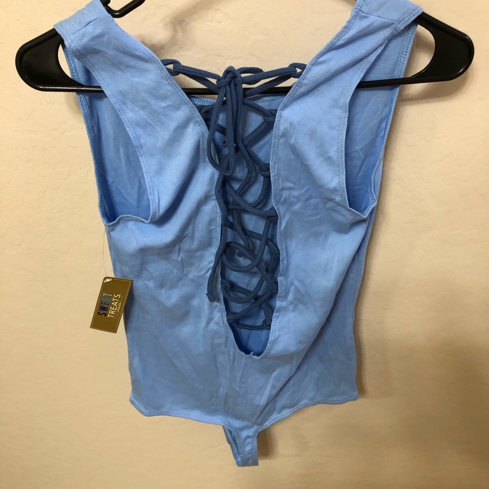 Blue Body Suit Corset Back